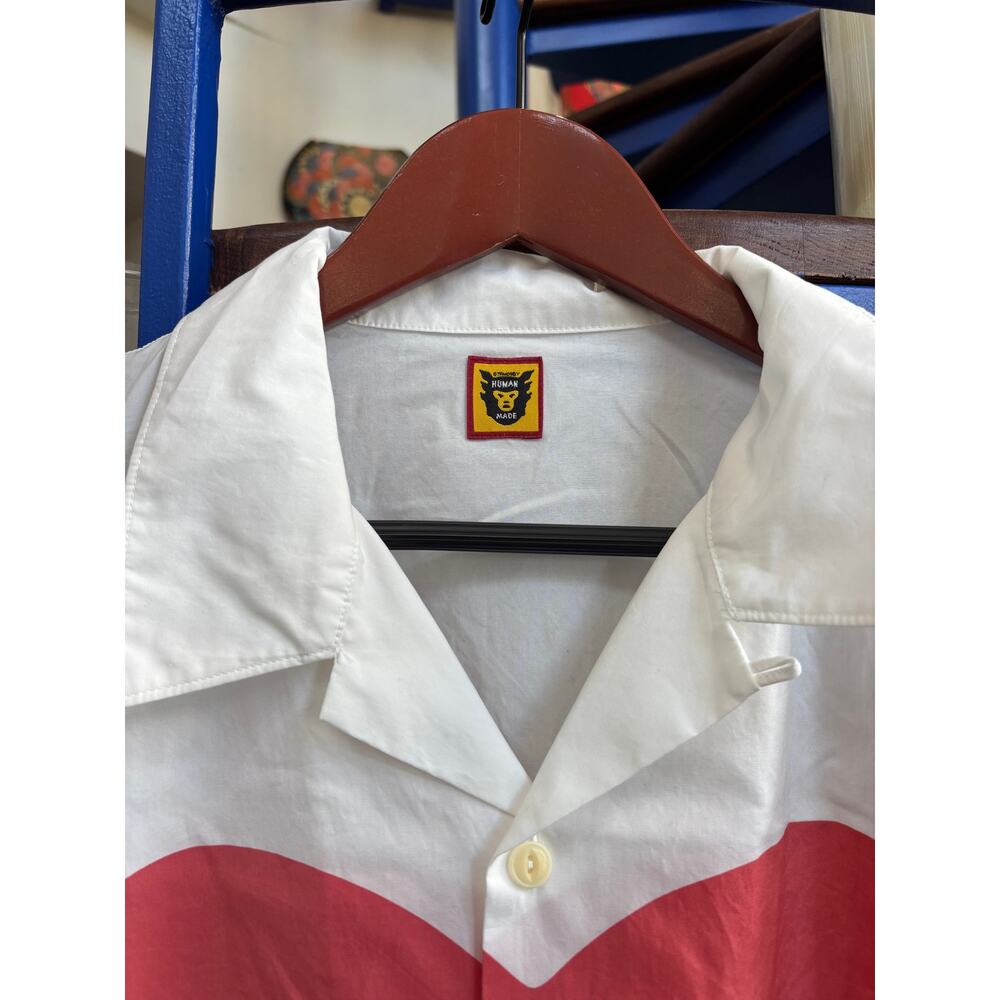 Human Made Heart Logo Shirt White/Red  Fits Size XXL - Picture 3 of 3